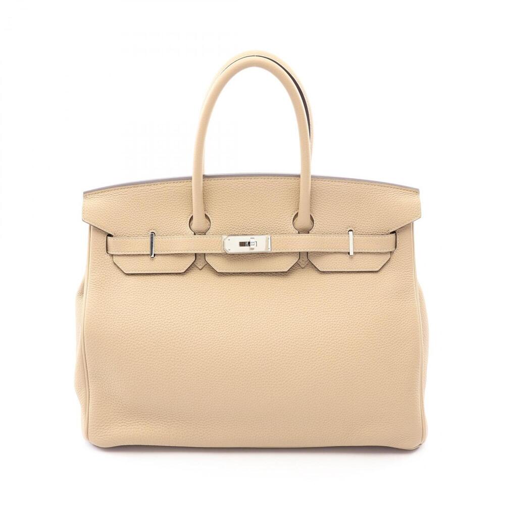 Hermes Birkin 35 Trench Handbag, Togo Leather, Women's, Beige